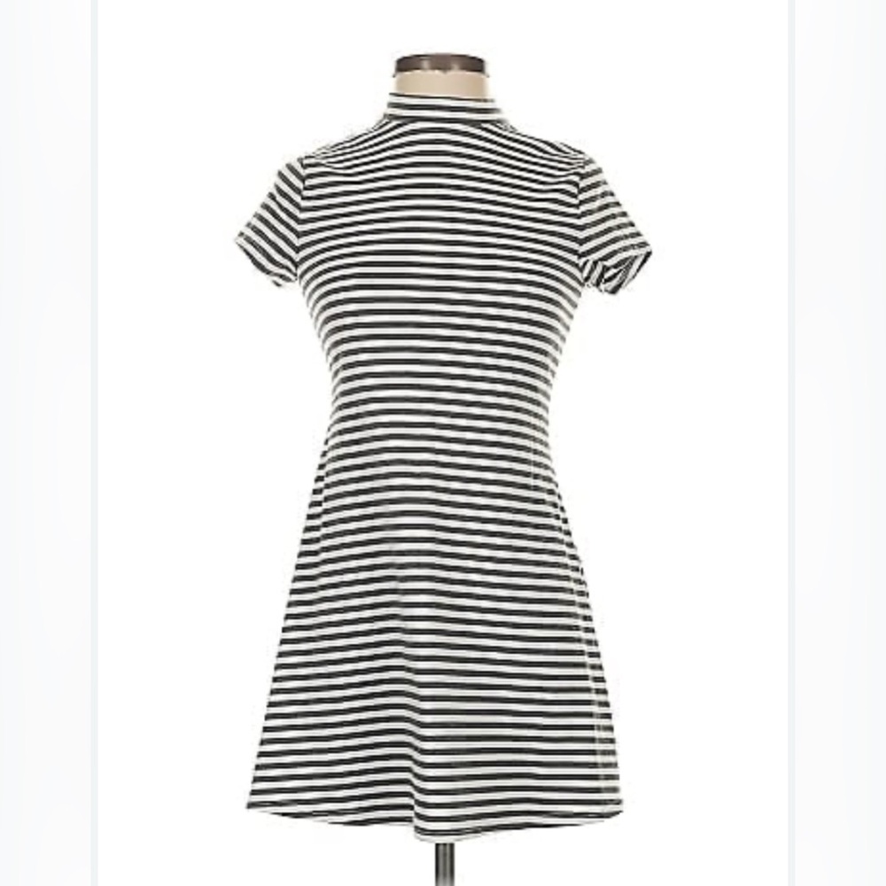 Free People FP BEACH Women's On The Line Mini Dress Charcoal/White Size MEDIUM